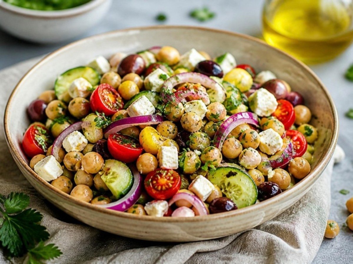 Mediterranean Chickpea Salad (No-Cook Lunch)